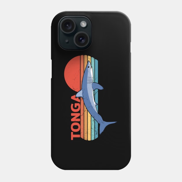 Mako Shark Kingdom of Tonga Vintage Travel Design Phone Case by NicGrayTees