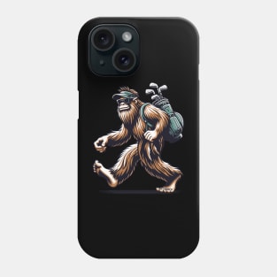 Funny Golf Novelty Sasquatch Bigfoot Golfing Phone Case