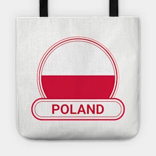 Poland Country Badge - Poland Flag Tote