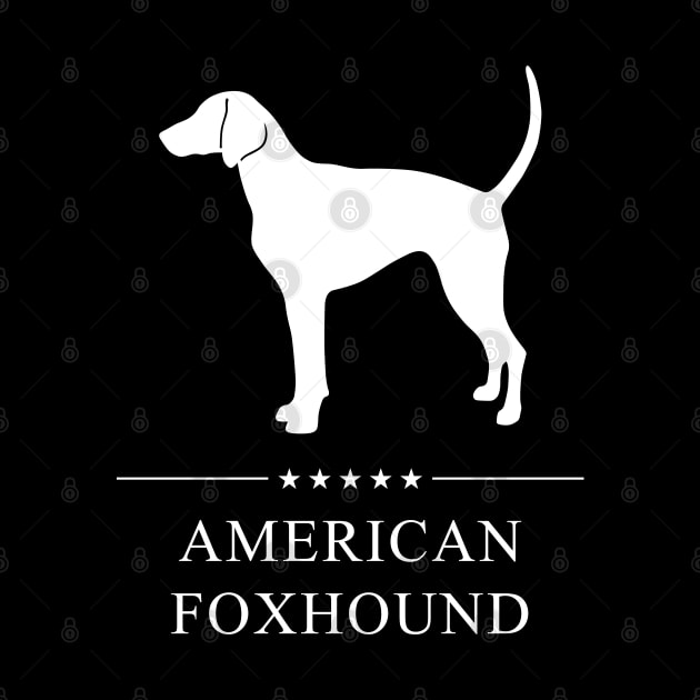 American Foxhound Dog White Silhouette by millersye