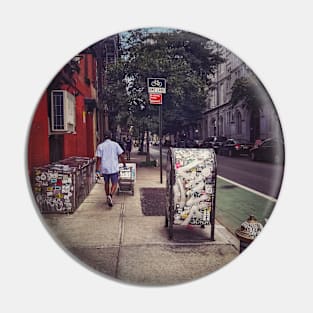 Manhattan Street Art Stickers Tags NYC Pin