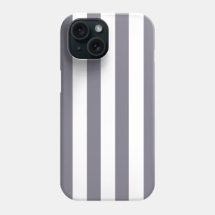 Dusty Purple and White Thick Stripe Pattern Phone Case