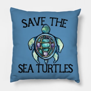 Save the sea turtles Pillow