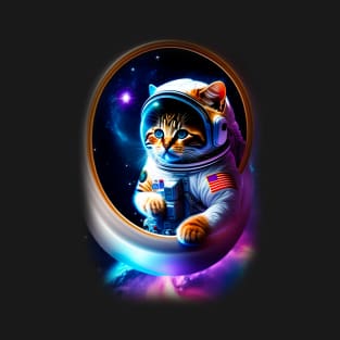 Galaxy Cat Coloful T-Shirt
