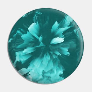 Turquoise Fluid Pour 3D Flower Pin