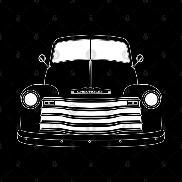 Chevrolet 3100 White Outline by kindacoolbutnotreally