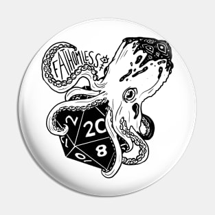 Fathomless D20: dnd 5e warlock dice black and white text Pin