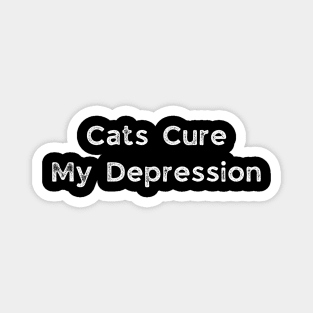 Cats Cure My Depression Magnet