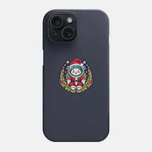 Christmas Santa embroidery style 07 Phone Case