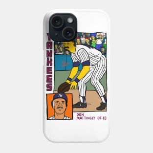 Homer at the Bat DON MATTINGLY Simpsons Parody YANKEES Baseball Card Phone Case