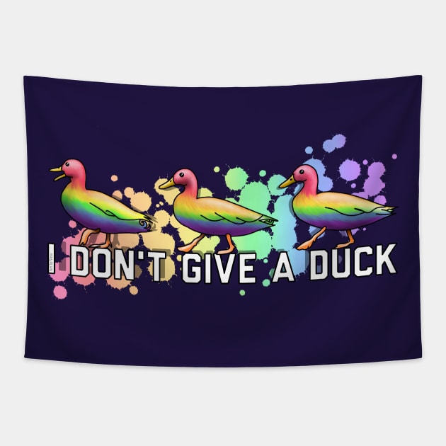 I Don't Give A Duck Tapestry by Art by Veya