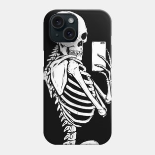 Cats and skull, skull funny, skull art, Phone Case