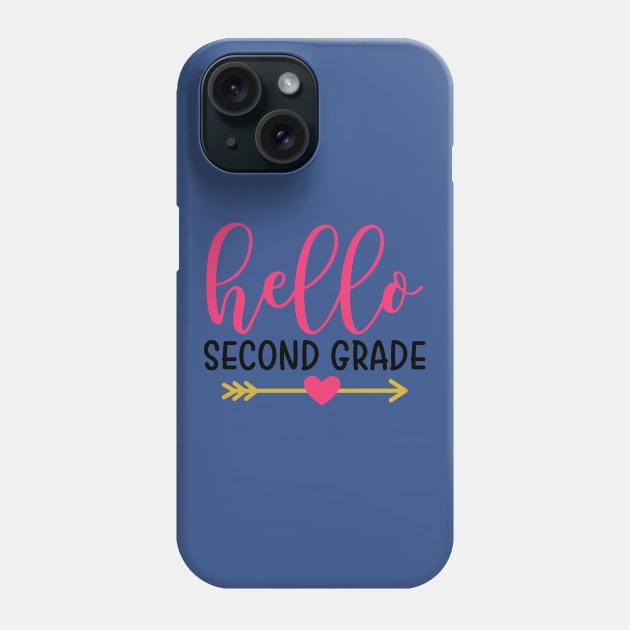 Hello Second Grade Kids Back to School Cute Phone Case by ThreadSupreme