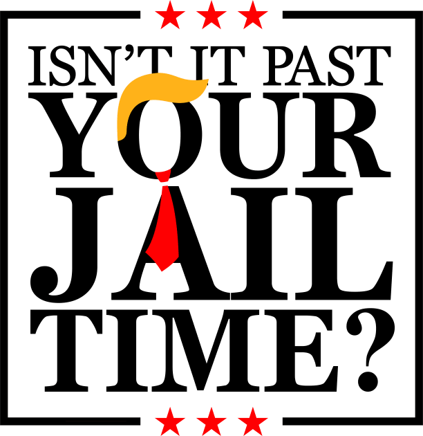 Isn't it past your jail time, stop trump 2024 Kids T-Shirt by flataffex