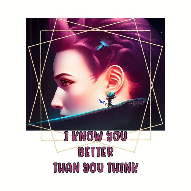 I know you better than you think (profile of redheaded girl) by PersianFMts