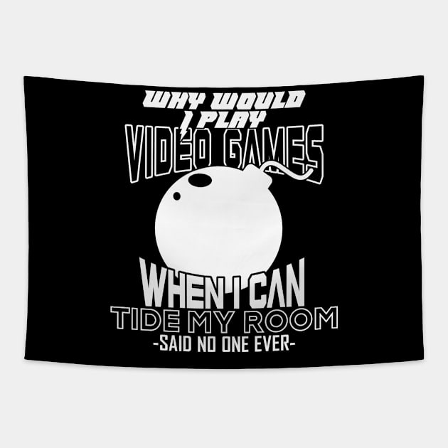 Funny Gamer Quote Tapestry by LetsBeginDesigns