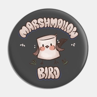 Marshmallow Bird Pin