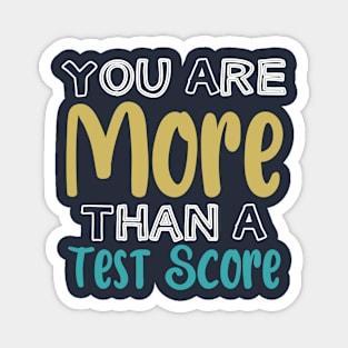 You Are More Than A Test Score / Funny Teaching Saying Colored Gift Idea / Christmas Teacher Gifts Magnet