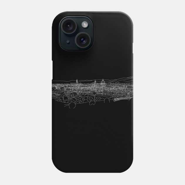 Florence Skyline White Phone Case by Bear Case Designs
