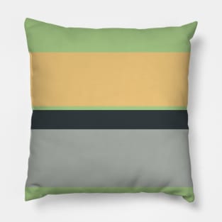 A refined blend of Silver Foil, Onyx, Slate Green, Laurel Green and Pale Gold stripes. Pillow