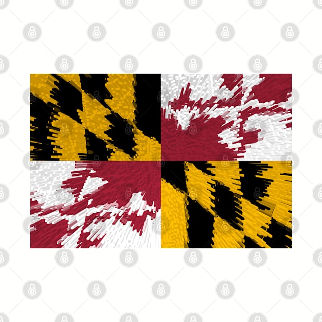 Extruded flag of Maryland by DrPen