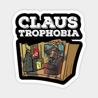 Claustrophobia Santa Claus Pun Funny Christmas Horror Gift Magnet