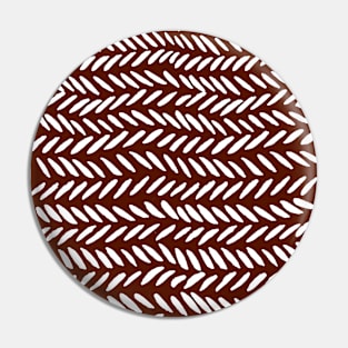 Knitting pattern - white on burgundy Pin