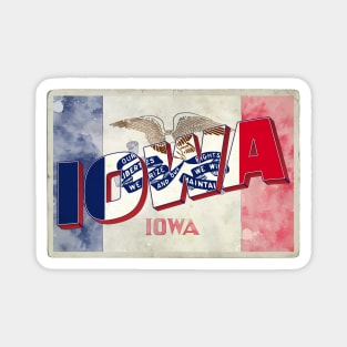 Iowa vintage style retro souvenir Magnet