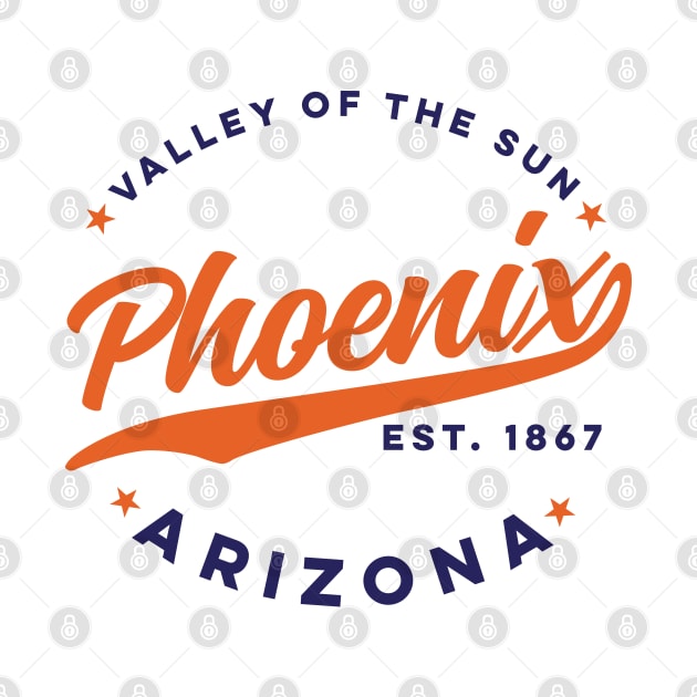 Vintage Phoenix Arizona Valley of the Sun Color City USA by DetourShirts