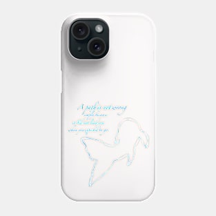 No Wrong Path Inspirational Quote With Koi (White Version) Phone Case