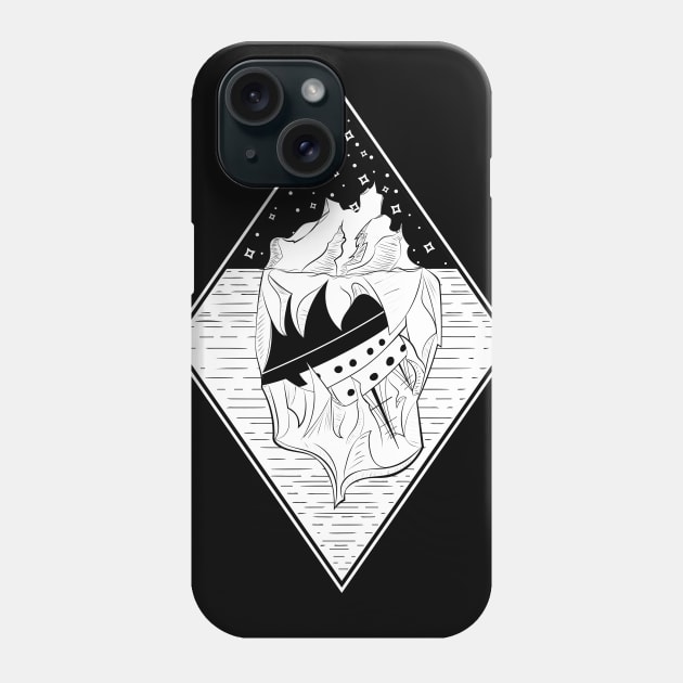 Ancient iceberg with frozen ship Phone Case by AnnArtshock