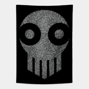 Skull White Tapestry