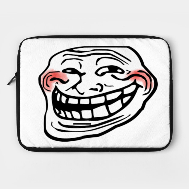 Shy Troll Face Funy Laptop Case Teepublic