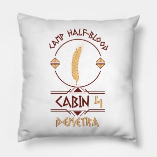 Cabin #4 in Camp Half Blood, Child of Demetra – Percy Jackson inspired design Pillow