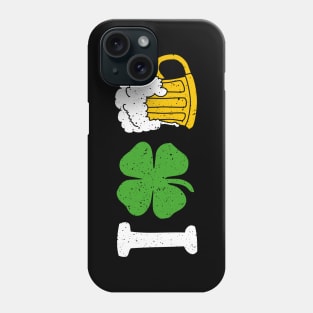 I love Beer T-Shirt Shamrock St Patricks Day irish Gift Tee Phone Case