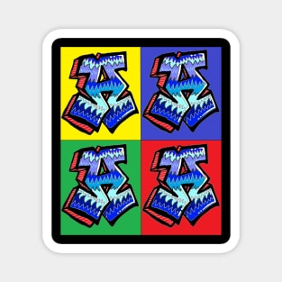 pop art graffiti a 4 Magnet