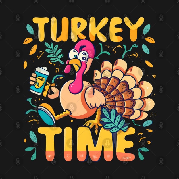 Turkey Time Thanksgiving Animals by Shopkreativco