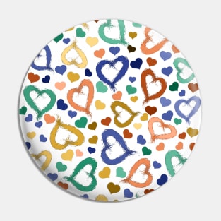 Colorful Heart-Adorned Design Pin