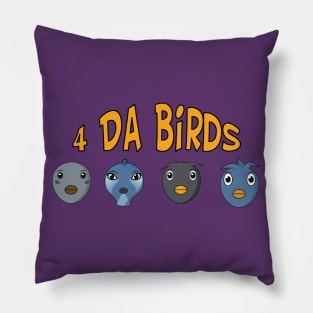 4 Da Birds Heads Pillow