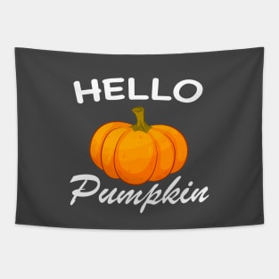 Hello Pumpkin Halloween Tapestry