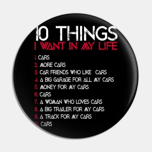 10 things i want in my life Pin