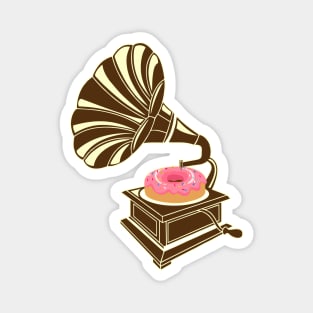 gramophone donut Magnet