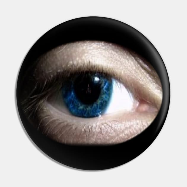 Blue Eyeball Pin by dodgerfl