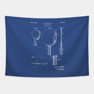 Table Tennis Patent - Tennis Paddle Art - Blueprint Tapestry