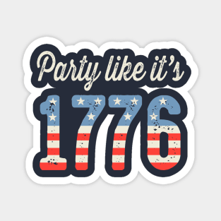 Party Like It's 1776 USA Flag Magnet