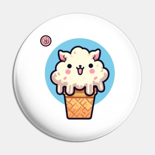 Llama ice cream Pin