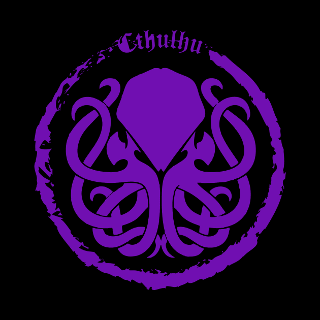 Cthulhu Logo Purple by Milena93