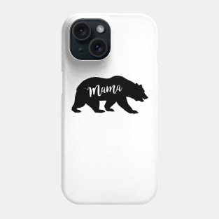 Mama Bear - print black Phone Case