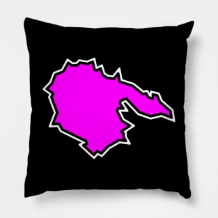 Hornby Island Silhouette in Hot Pink - Bright and Spicy Souvenir - Hornby Island Pillow