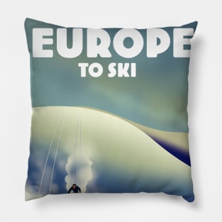 Europe to ski Pillow